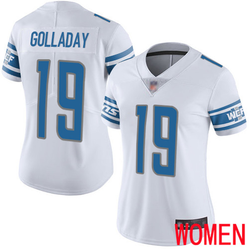 Detroit Lions Limited White Women Kenny Golladay Road Jersey NFL Football #19 Vapor Untouchable->youth nfl jersey->Youth Jersey